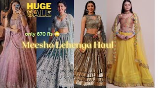 Meesho Designer Lehenga Starting Rs 670 😱 meesholehengareview lehengahaul [upl. by Nnayecats154]