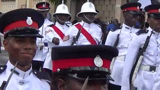 Barbados 57th Independence Parade Route March [upl. by Ahtimat]