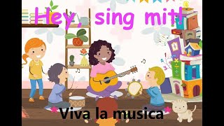 🎵🤍🎼🥁🪈🎹🪇👀quotViva la musicaquot  Kinder u Volkslieder  Liedtext Notenlink ↓InfoBoxquot [upl. by Ahsilak]