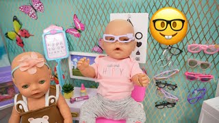 Baby Born dolls snack time Routine and Carly gets glasses 🤓 [upl. by Danice]