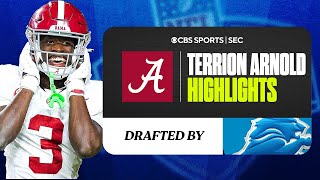 Terrion Arnold Alabama Highlights  No 24 Overall to Lions  CBS Sports [upl. by Milman]