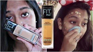 Maybelline Fit Me MattePoreless FoundationShade 230Natural Buff Review ampDemoWorth it or not [upl. by Sisak]