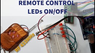 Control LEDs ONOFF with 433MHz RF Remote and Arduino [upl. by Bunns]