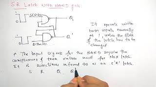 sr latch using nand gate STLD [upl. by Reeta]