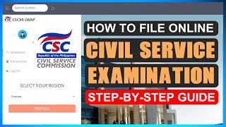 HOW TO FILE CIVIL SERVICE EXAM ONLINE  STEPBYSTEP GUIDE [upl. by Innus]