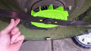 Greenworks 80v mower bladeshaft issue  poor cut quality [upl. by Leahcimnaes424]