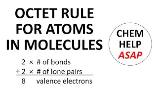 octet rule for atoms in molecules [upl. by Nero]