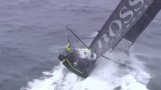 French Navy IMOCA60 HUGO BOSS charging off the Kerguelen Islands [upl. by Perot]