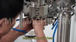 MICR60 Automatic Plastic Soft Tube Filling Sealing Machine How to Change Heating Head [upl. by Prichard]