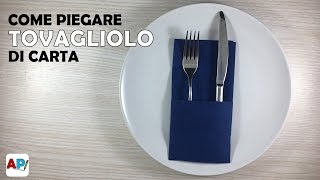 Come Piegare tovagliolo per la tavola  Decorazioni in cucina [upl. by Ellevehs44]