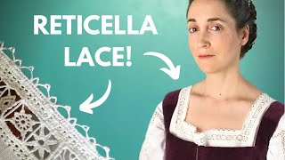 Adding LACE To An Italian Renaissance Camicia I How To Make A Camicia With Reticella Lace Tutorial [upl. by Eellehs523]