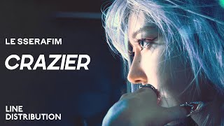 LE SSERAFIM — Crazier 미치지 못하는 이유  Line Distribution [upl. by Aleunam]