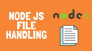 Node JS File Handling  reading and writing files [upl. by Adrahc]