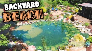 Vacation is Out Back with this BEACH RECREATION POND [upl. by Attenrev807]