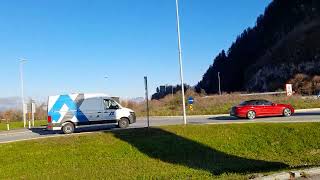 nonstopKreisverkehr starker Verkehr rund um die Uhr Brixlegg Tirol Austria [upl. by Assisi228]