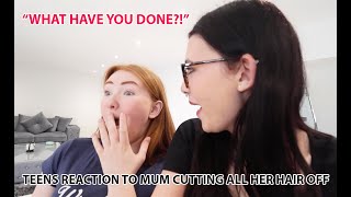 TEENS REACTION TO MUM CHOPPING ALL HER HAIR OFF [upl. by Ennirac]