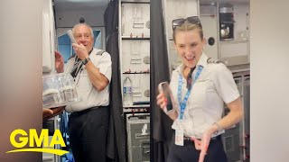 Pilot shares last flight with copilot daughter before retiring [upl. by Yebba209]