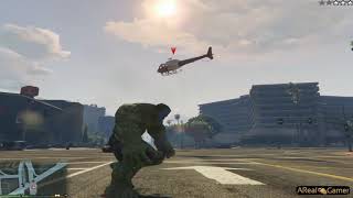 Hulk Explore GTA 5 and Battles with Police Gameplay HD Hulk Mod [upl. by Leahcym]