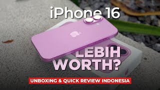 Unboxing iPhone 16 Base Model  Pink Color 2024 Indonesia [upl. by Ydnic343]