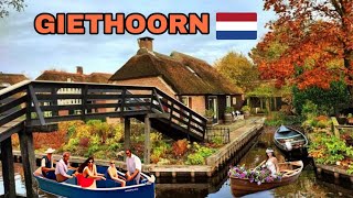 Walk in Giethoorn The Beautiful Village in The Netherlands [upl. by Enilamme]