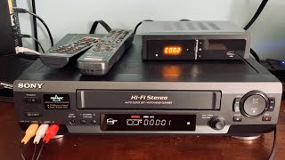 How to Connect Your OTA Digital Converter Box to Your VCR to Record TV on Video Cassette [upl. by Cataldo578]