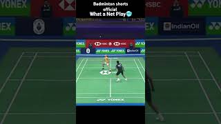 Net game play 🏸 Badminton shorts official badminton badmintonhighlights badmintontricks viral [upl. by Arahsat711]