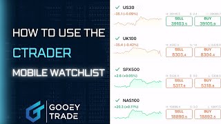 How to use the cTrader Mobile Watchlist  cTrader Tutorial [upl. by Giselbert]