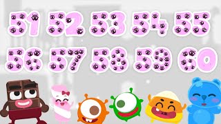 CandyBots 123 Numbers  Learn to Count Numbers from 51 to 60 in English  CandyBots Games [upl. by Ical435]