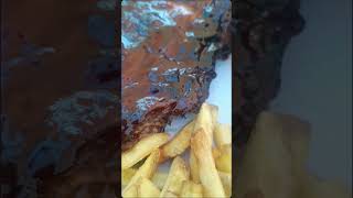 Costillar XXL en Fosters Hollywood fastfood costillas costillasdecerdo shorts [upl. by Silyhp]