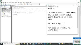 Enter value using InputBox in Excel VBA [upl. by Yereffej426]