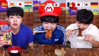 COMPILATION MUKBANG SPICY ENOKI MUSHROOM GLASS NOODLES BLACK BEAN NOODLES [upl. by Phail444]