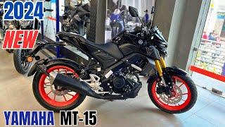 2024 New Yamaha MT 15 Metallic Black Color❤ DLX Model Detail Review ✅Price New feature 🔥 [upl. by Riay]