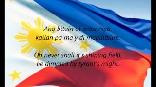 Philippine National Anthem Lupang Hinirang with English translation [upl. by Oicanata350]