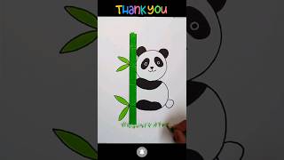 How to draw cute panda easy  easy tutorial shorts drawing trending panda [upl. by Alleunam]