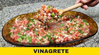 COMO FAZER UM VINAGRETE SIMPLES FÁCIL E DELICIOSO [upl. by Anelat]