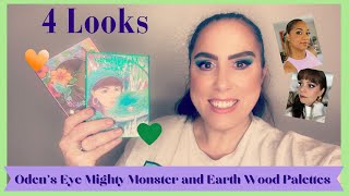 Odens Eye Earth Wood and Mighty Monster Palettes  4 Looks [upl. by Eveneg751]