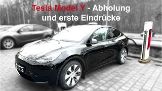 Tesla Model Y SR  Abholung und die ersten Eindrücke nach ca 200 km [upl. by Mayhs]