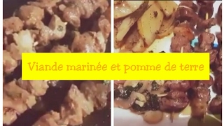 لحم مخلل بالبطاطا Brochettes de viande marinée et pomme de terre [upl. by Fisch]