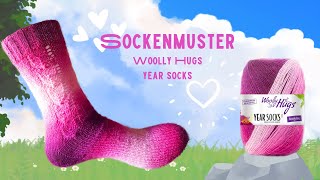 Sockenmuster aus Woolly Hugs Year Socks  20 Rabatt auf alles bei Wolleprofi [upl. by Zetrom552]