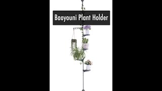 Installing My New Plant Stand  Baoyouni Plant Holder  Floor to Ceiling Plant Holder [upl. by Immij42]