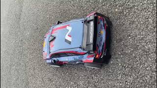 macchina elettrica mk2 kyosho scala 1 10 carrozzeria hyunday i20 wrc 4wd piccola prova modellismo [upl. by Aloek]