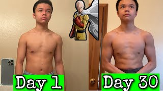 30 DAY BODY TRANSFORMATION  ONE PUNCH MAN WORKOUT 🔥 [upl. by Tteltrab]