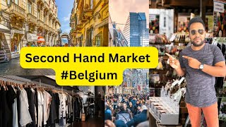 Flea Market  Second Hand Market in belgium  1st vlog  brocantes  rommelmarkten  streetshopping [upl. by Ahsemik]