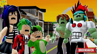 LOS ZOMBIES NOS ATACAN en BROOKHAVEN  Kori Roblox [upl. by Esenwahs]