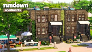 RUNDOWN APARTMENTS IN NEWCREST ️🔑 The Sims 4 Save File Speed Build  No CC [upl. by Oisor643]