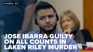 Venezuelan man Jose Ibarra guilty on 10 counts in Laken Riley murder [upl. by Neliac]