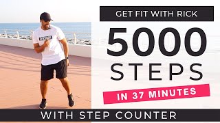 5000 Steps at home  FAST Walking Workout  Daily Workout At Home [upl. by Drannel489]