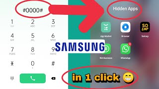 How to hide apps in samsung  in a50m31m31sm51f41 etc  how to hide apps in dialer in samsung [upl. by Perlis]