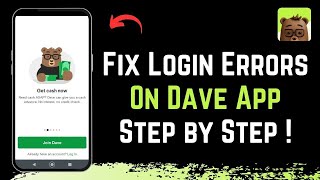 How to Fix Login Errors on Dave App [upl. by Aharon]