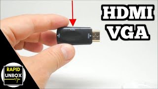 HDMI to VGA Converter Adapter with Audio 35mm  Gold Plated  Unboxing [upl. by Ednargel]